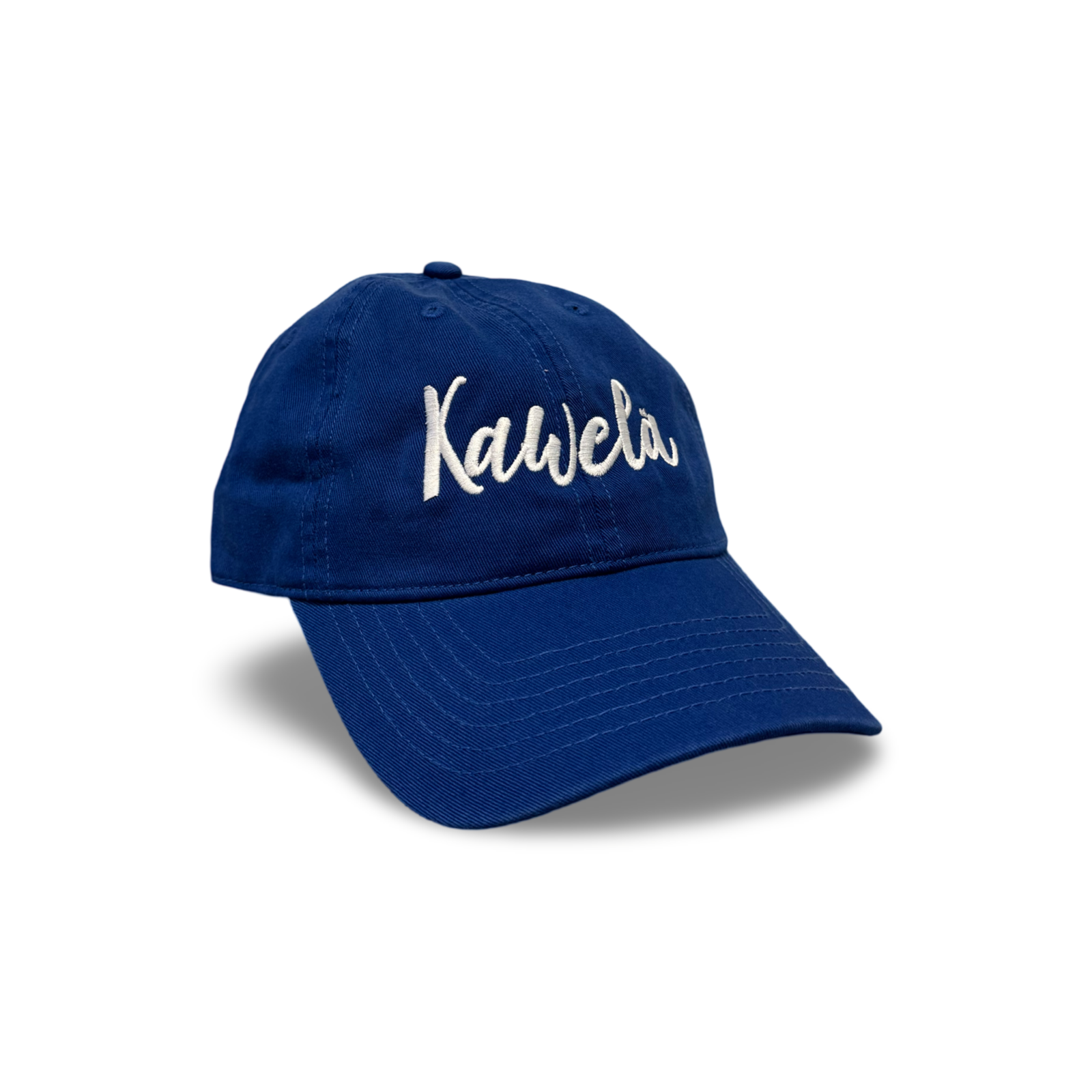 Casquette KAWELÄ 2.0 en coton avec logo brodé, vue de face, style décontracté, adaptée pour le sport ou la mode urbaine.