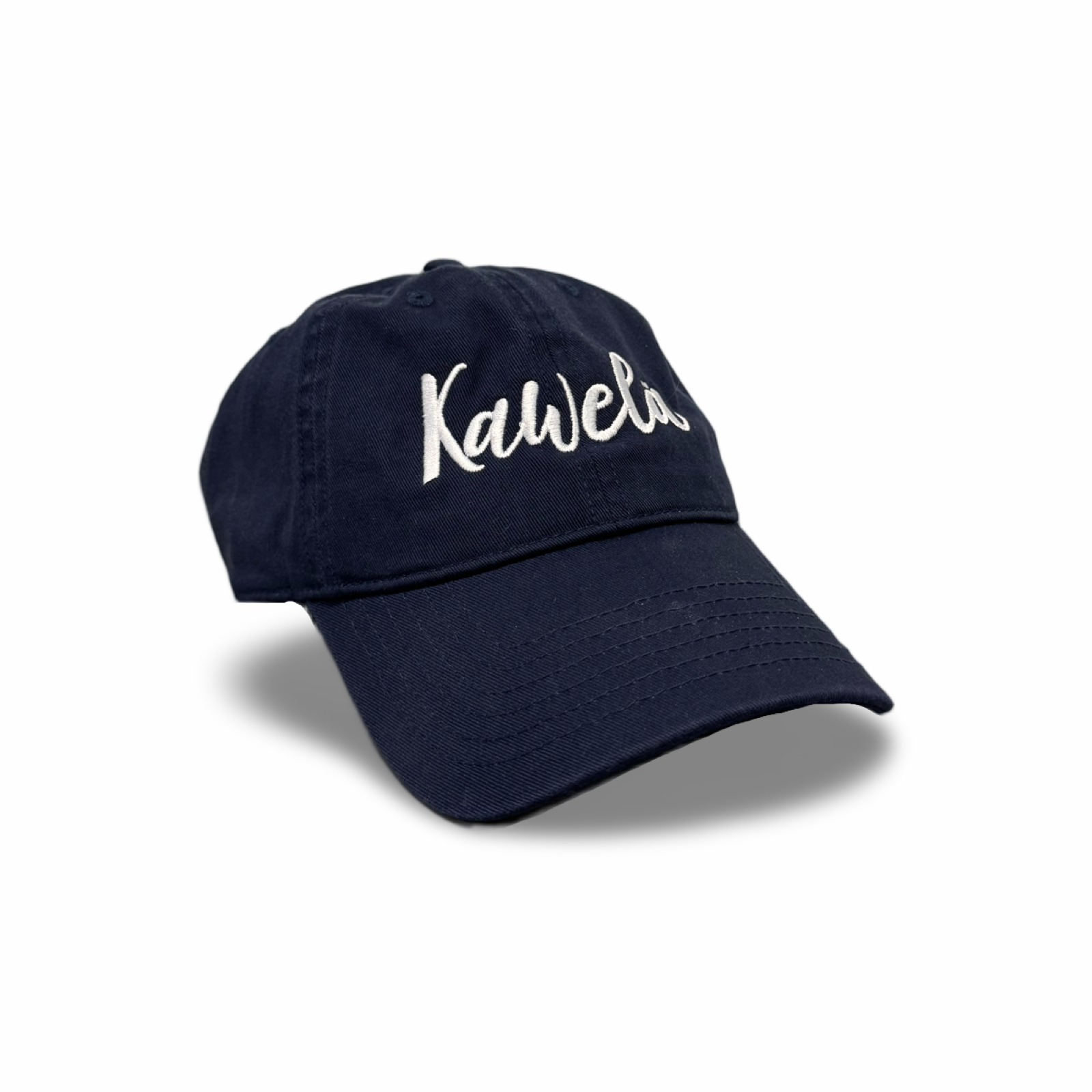 Casquette KAWELÄ 2.0 en tissu avec logo brodé, vue de face, style décontracté et moderne.