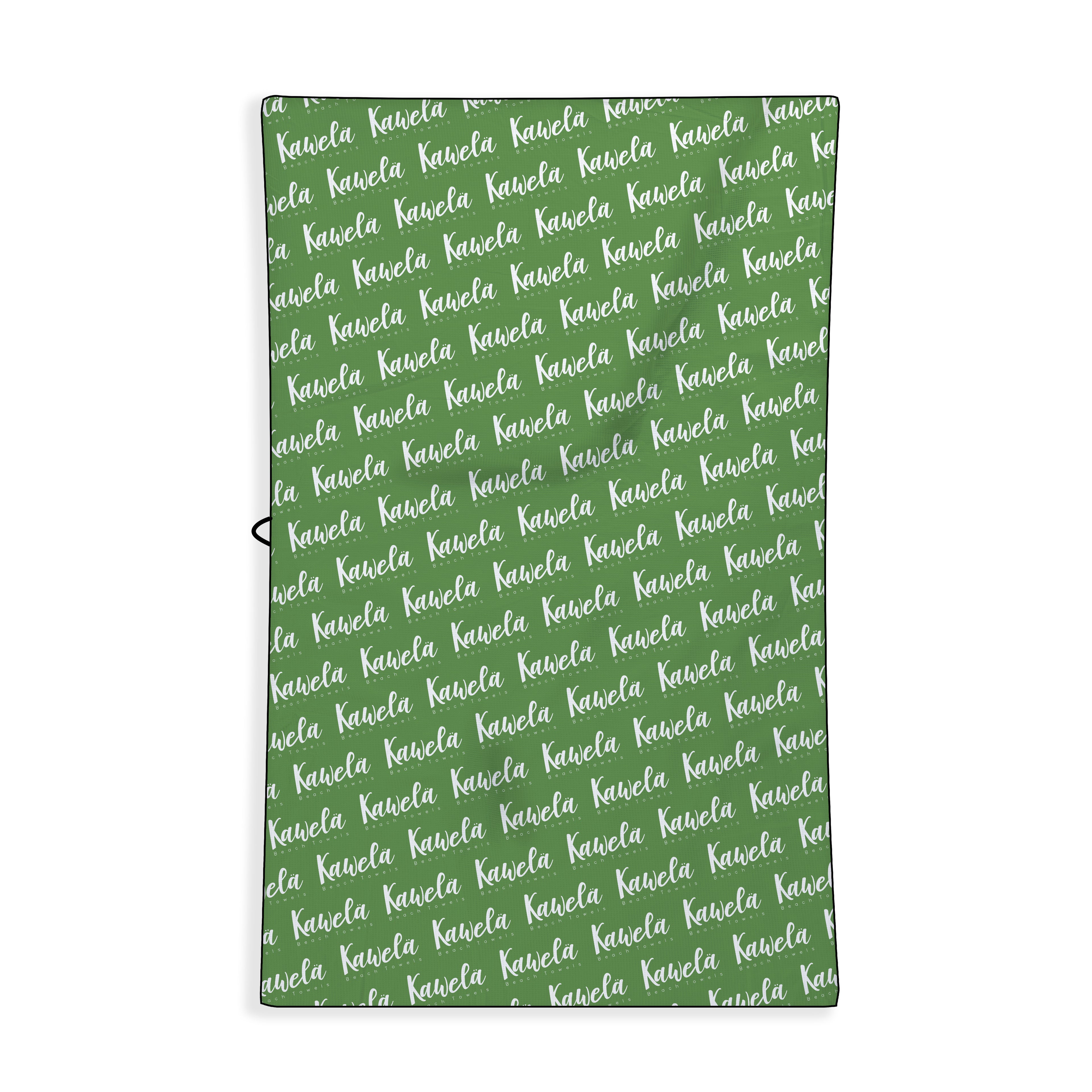 Serviette de plage KAWELÄ Le Vauclin, vue du dos, motif coloré et doux, idéale pour l&
