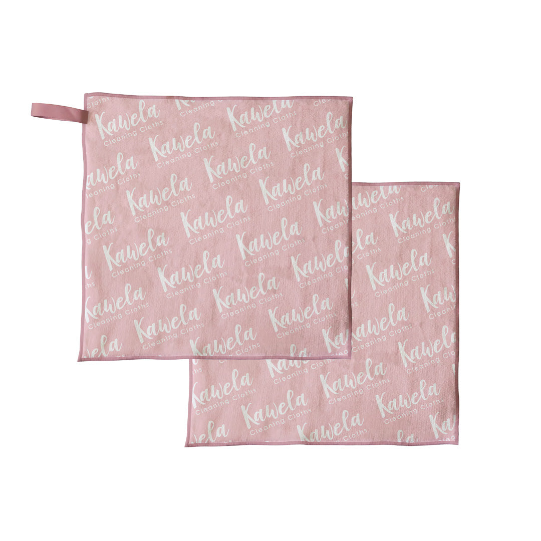 Linges à nettoyer Kawelä Rubi, ensemble de linges pour nettoyage, affichant des tissus doux et absorbants.