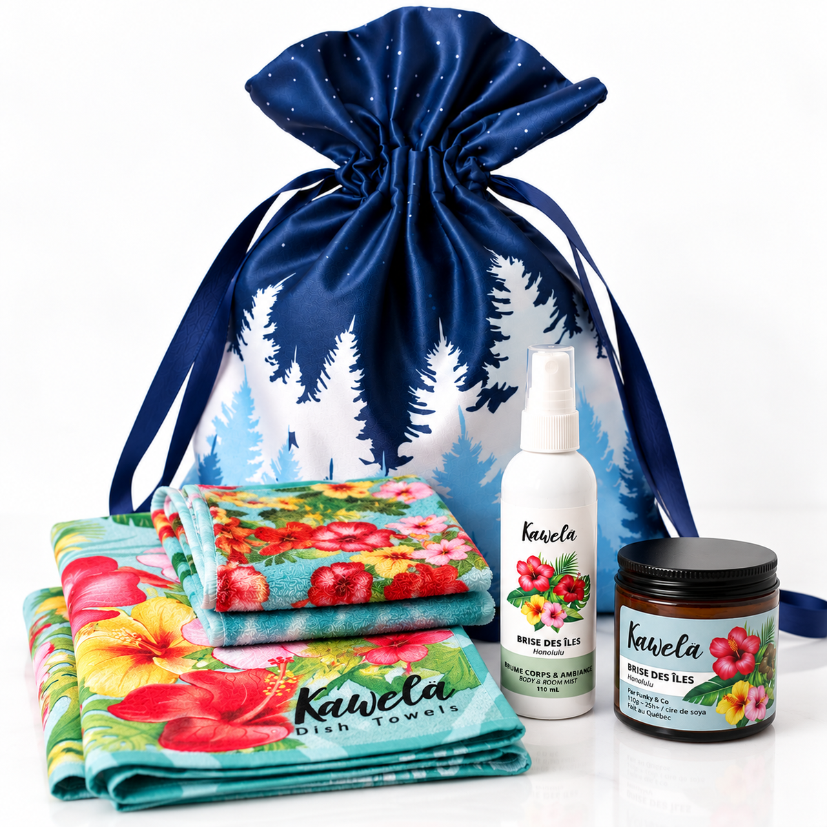 Coffret cadeau Kawelä « Plaisir à partager » avec sélection de produits aux accents tropicaux