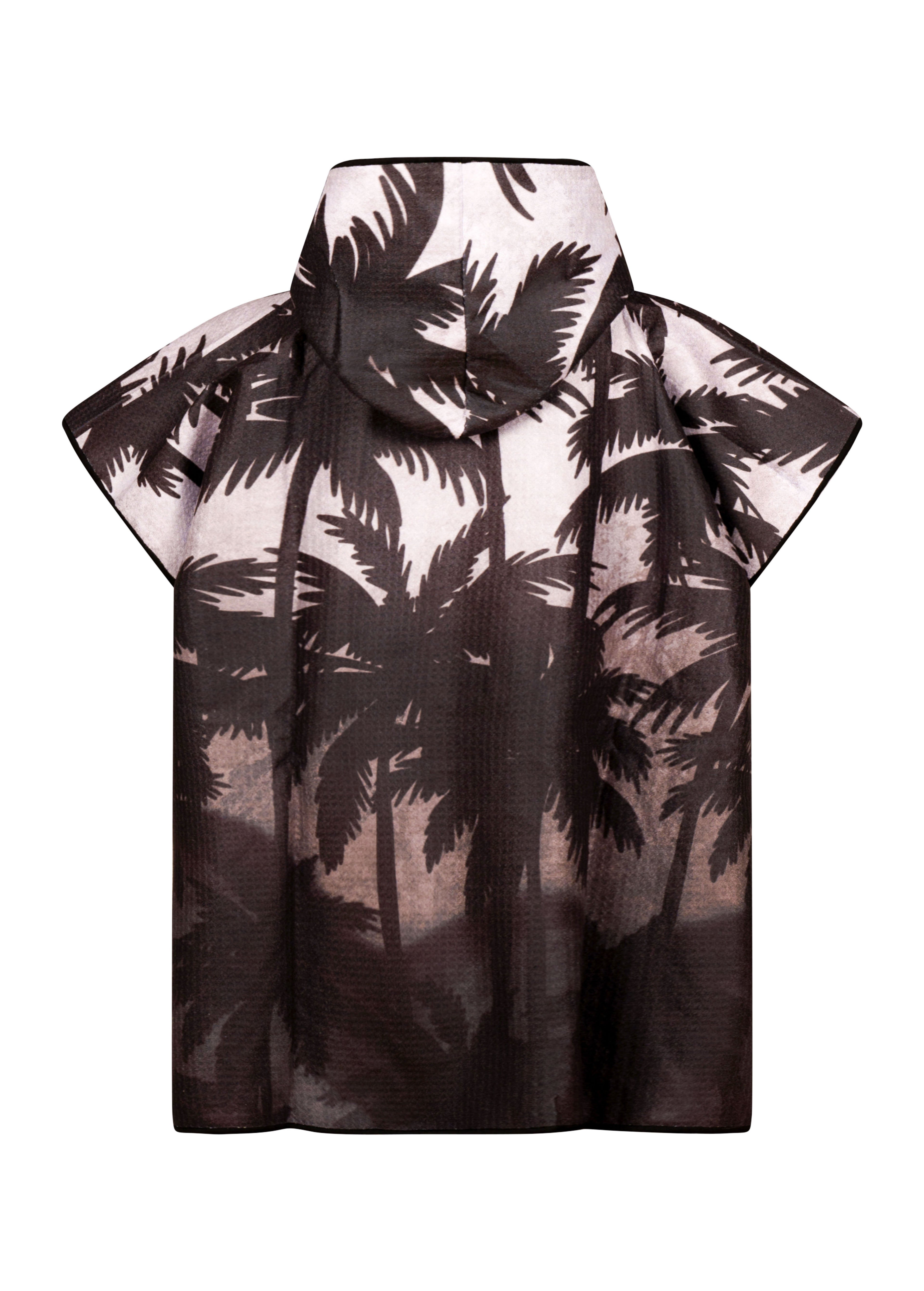 Poncho enfant KAWELÄ Andros Town avec motif coloré et capuche, idéal pour la pluie et les activités extérieures.
