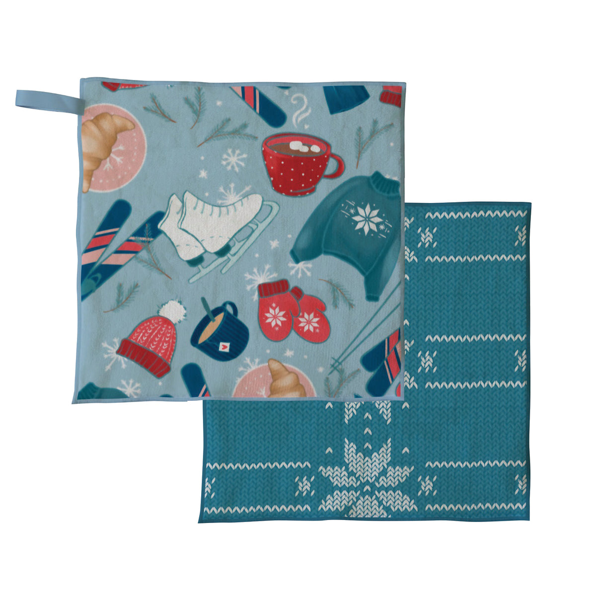 Ensemble de linges à nettoyer Kawelä Aspen avec deux linges en coton pour le nettoyage domestique.