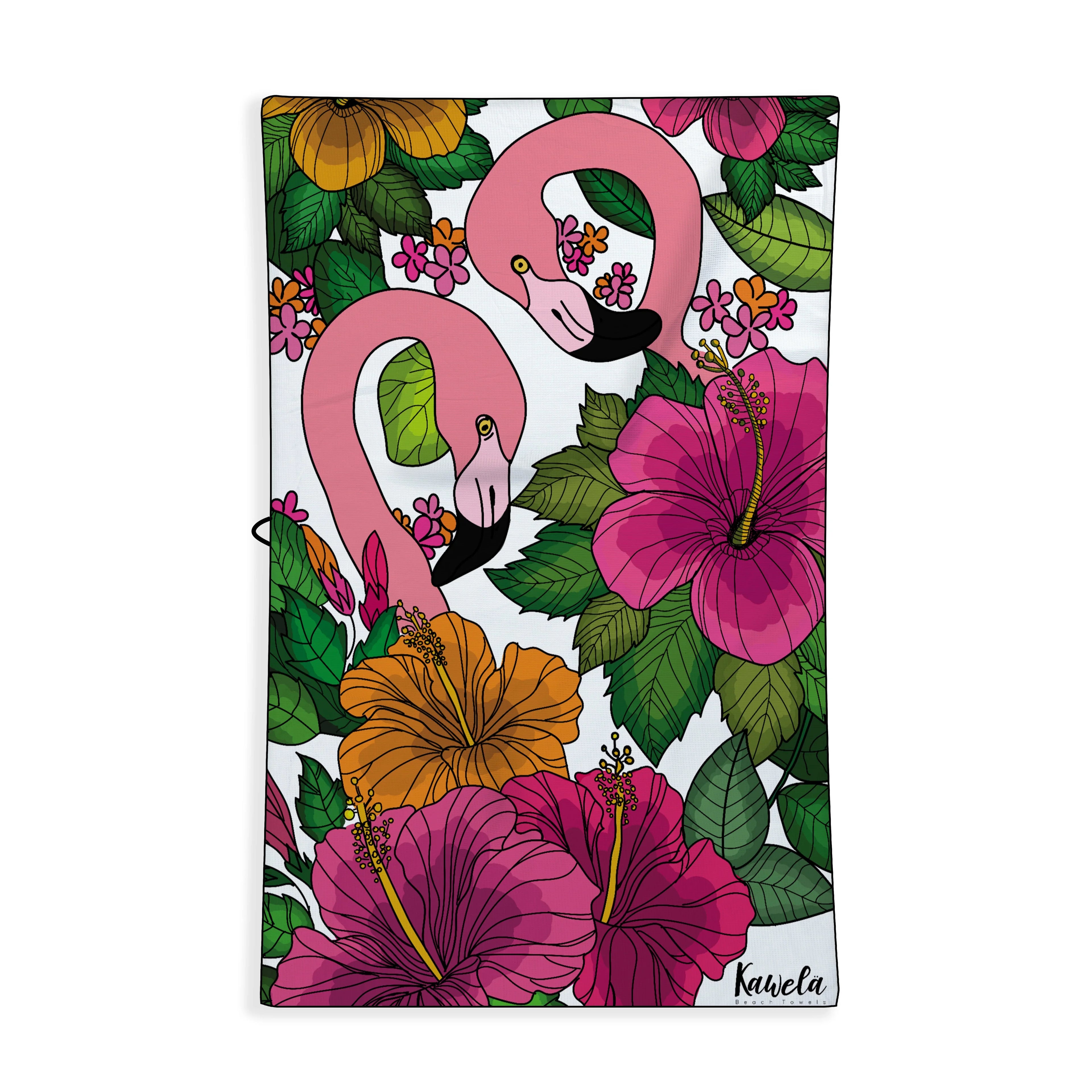 Serviette de plage Beverly Hills de la marque Kawelä, motif coloré et douce, idéale pour la plage ou la piscine.
