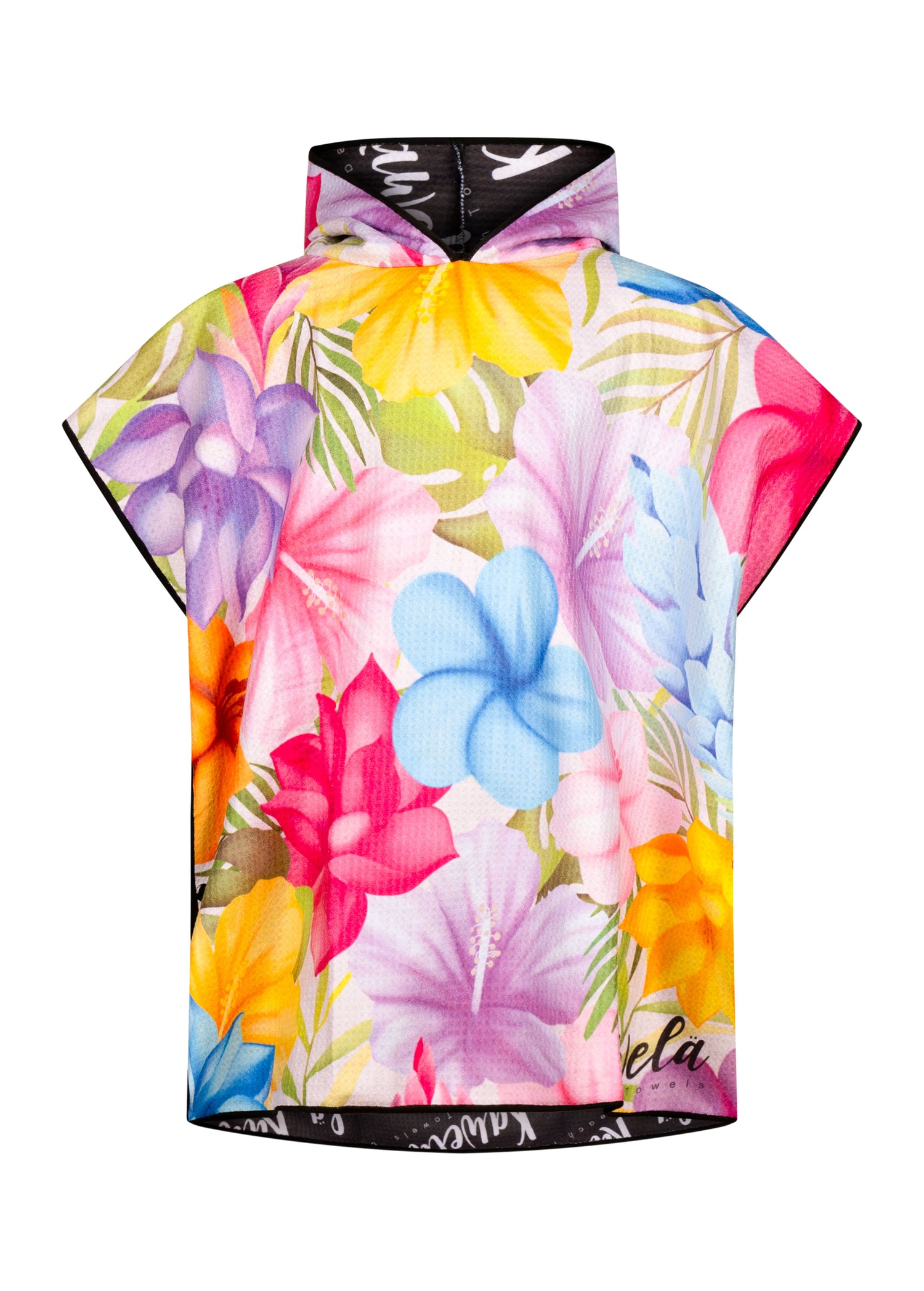 Poncho pour enfants KAWELÄ Clarence Town avec motif coloré, idéal pour la pluie et les activités extérieures.