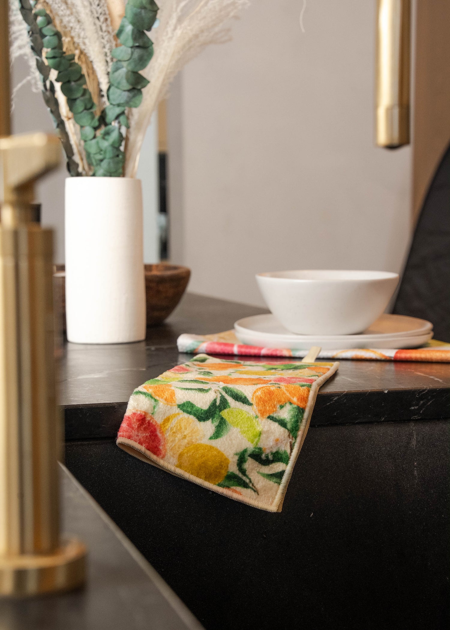 Linges à nettoyer Kawelä Citrus Heights, ensemble de linges doux et absorbants pour le nettoyage domestique, visible en image.