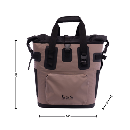 Sac à dos glacière KAWELÄ Austin 25L, isolant, avec compartiments pour boissons et aliments, idéal pour les activités extérieures.