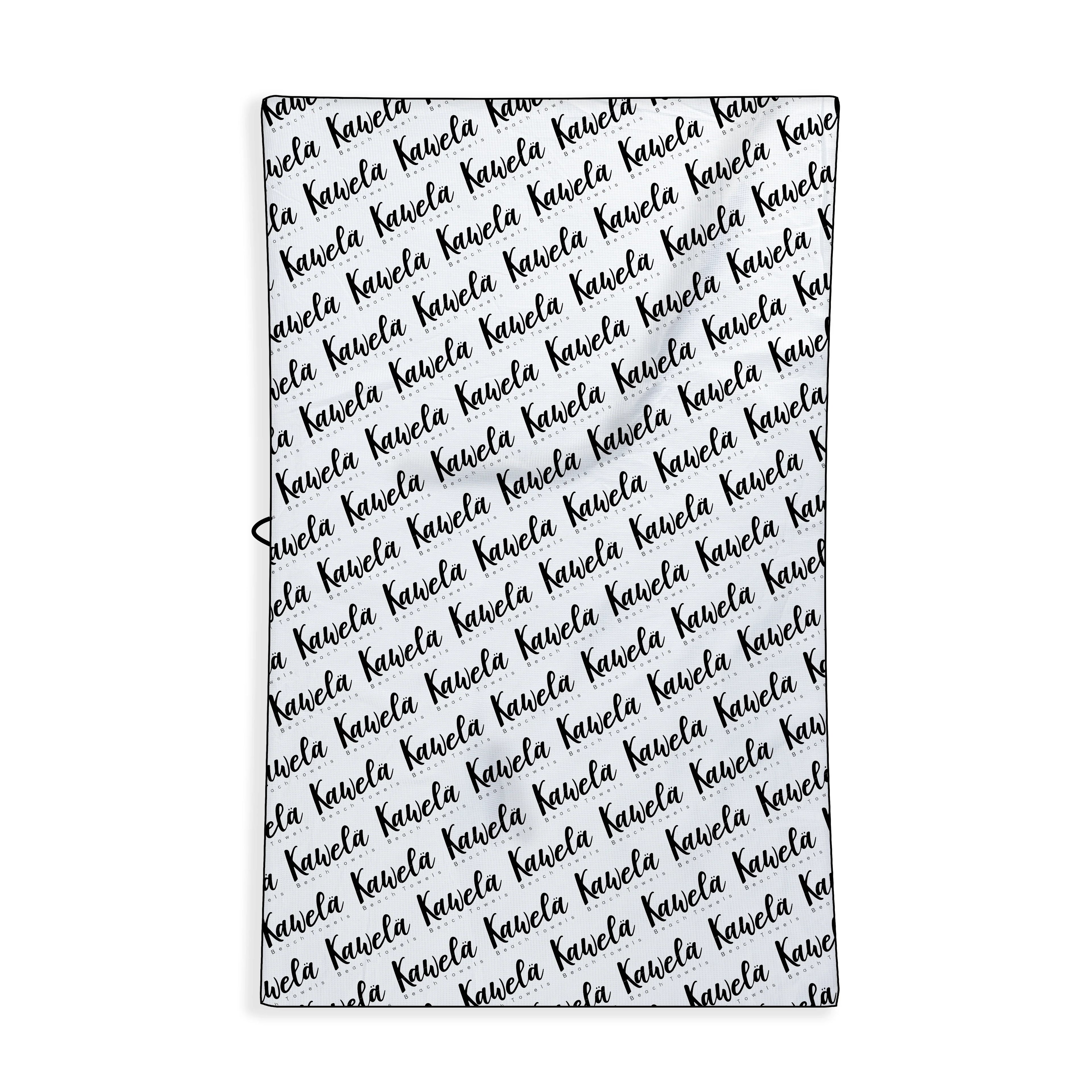 Serviette de plage blanche KAWELÄ Daytona Beach, design douce et confortable pour la plage ou la piscine.