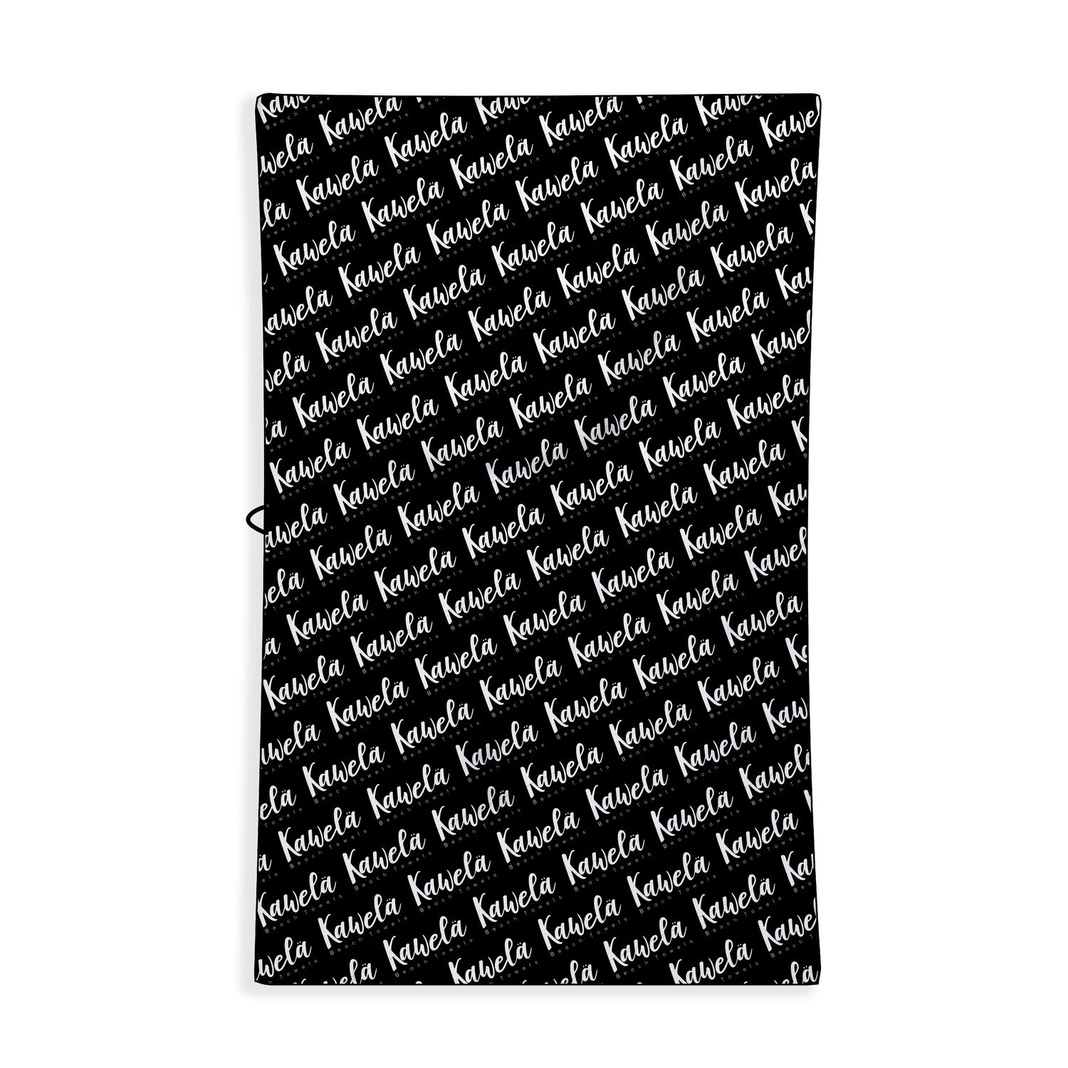 Serviettes de plage noires KAWELÄ KAMLOOPS, tissu doux, motifs modernes, parfaites pour l&