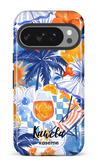 Étui à téléphone KaseMe Pop-Up Capri pour Google Pixel 10 Pro avec finition impact brillant, motif coloré et design élégant.