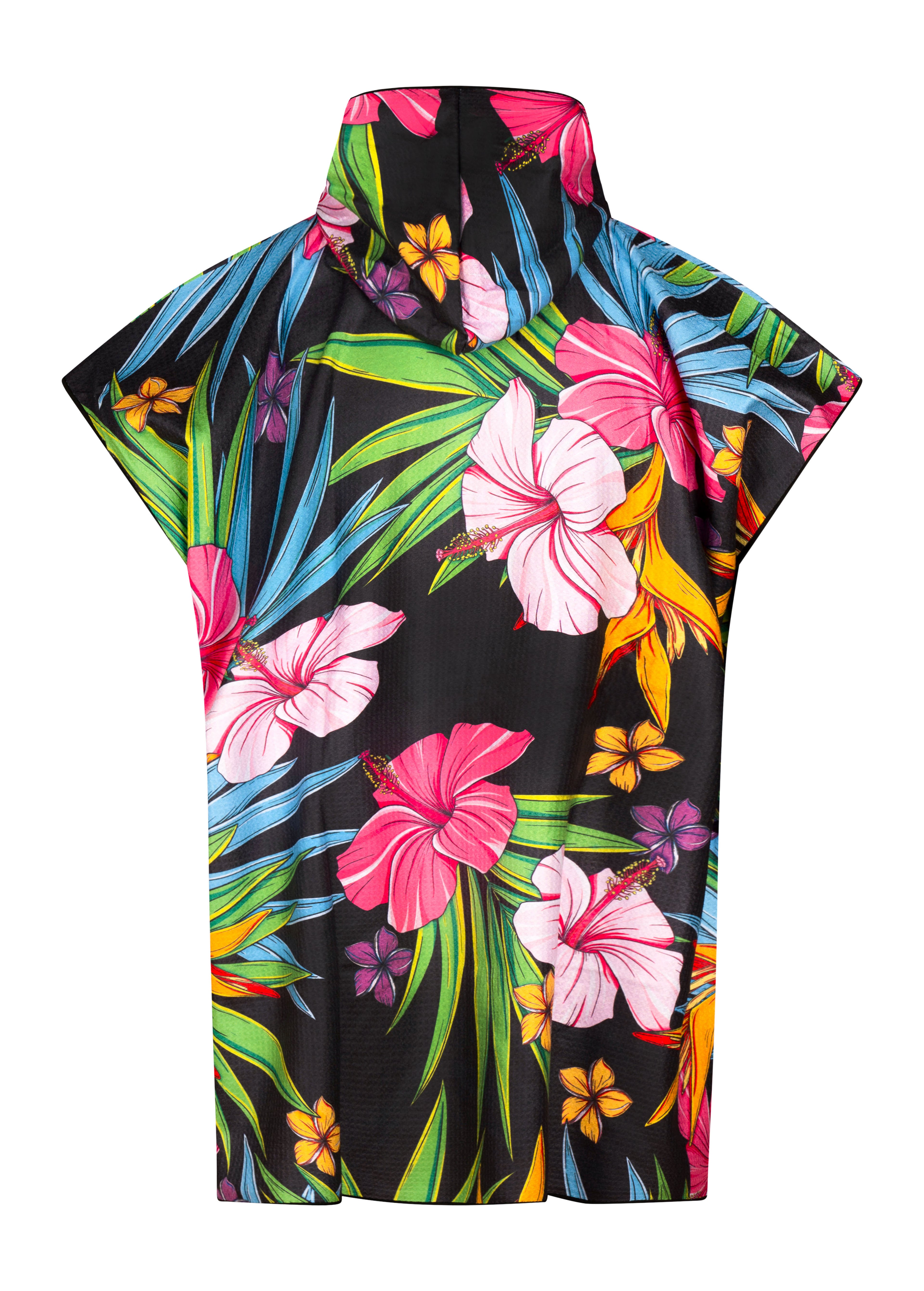 Poncho KAWELÄ Great Harbour en tissu imperméable avec capuche, idéal pour la pluie et les activités extérieures.