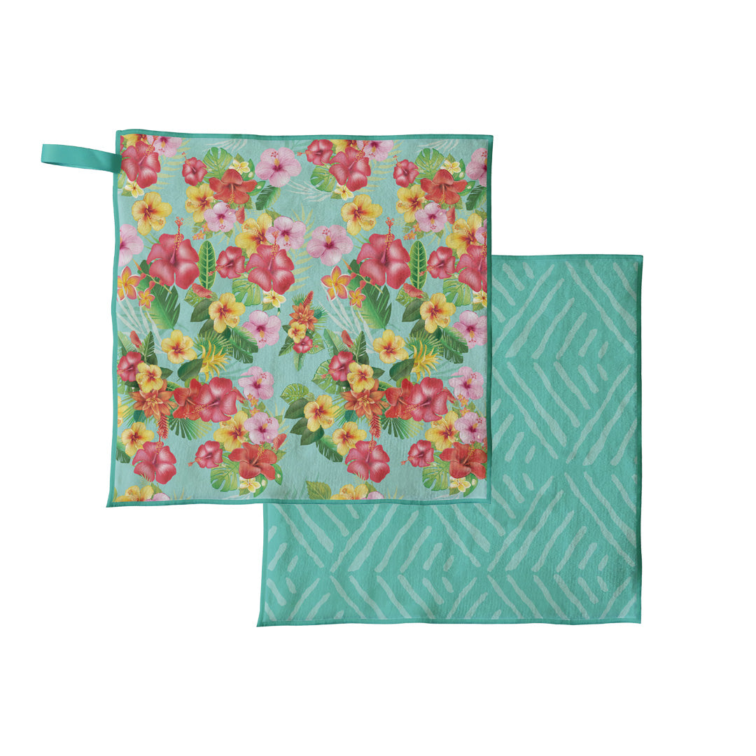 Linges à nettoyer Kawelä Honolulu, ensemble de linges en tissu doux pour le nettoyage efficace.