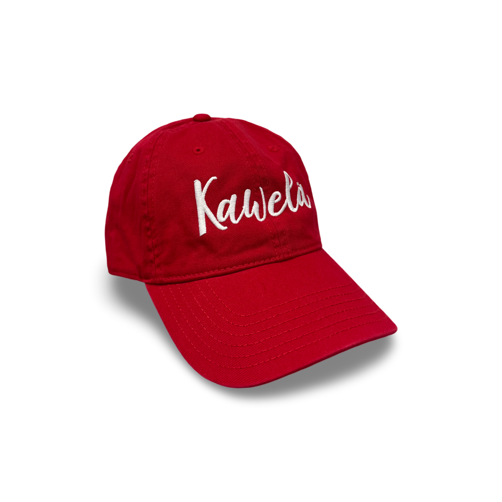 Casquette KAWELÄ 2.0 en tissu avec logo brodé, vue de face, style décontracté et tendance pour homme ou femme.