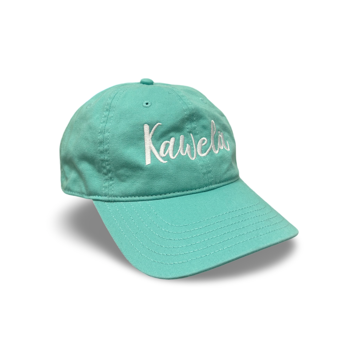 Casquette KAWELÄ 2.0 en coton avec visière, vue de face, style décontracté, couleur neutre.