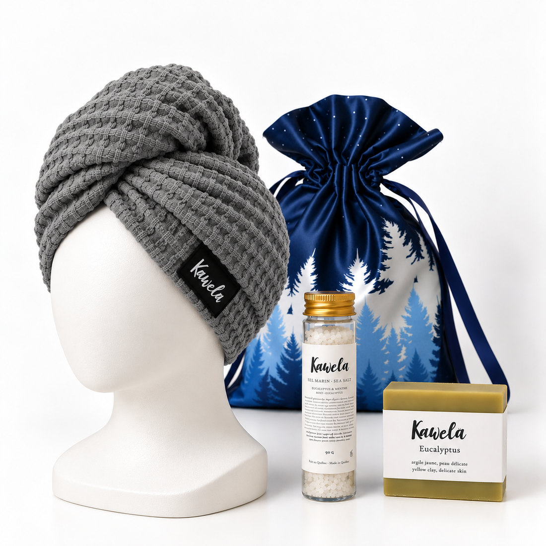 Coffret cadeau Pause bien-être Kawelä avec produits spa pour un moment de détente hivernal