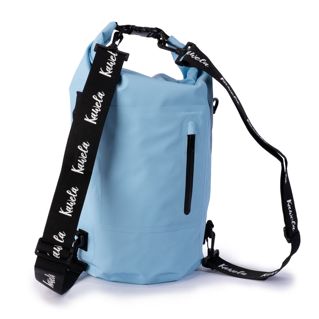 Sac étanche KAWELÄ PRINCETON en tissu durable, vue en gros plan avec fermeture sécurisée et détails de conception.