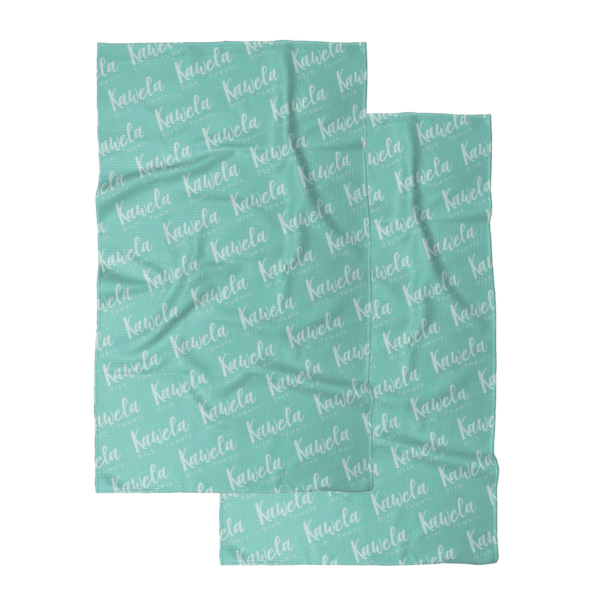 Linge à vaisselle KAWELÄ Honolulu avec motif coloré, vue verso, tissu absorbant et durable pour la cuisine.