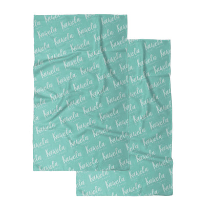 Linge à vaisselle KAWELÄ Honolulu avec motif coloré, vue verso, tissu absorbant et durable pour la cuisine.