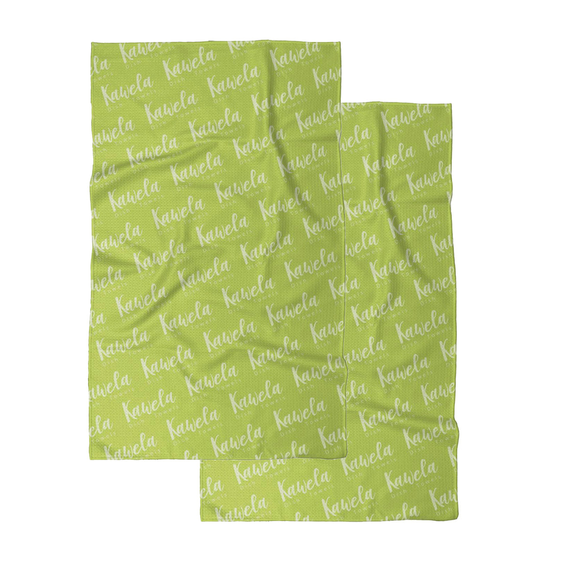 Linges à vaisselle KAWELÄ Sacramento avec motif élégant, vue arrière du linge suspendu pour séchage ou rangement.