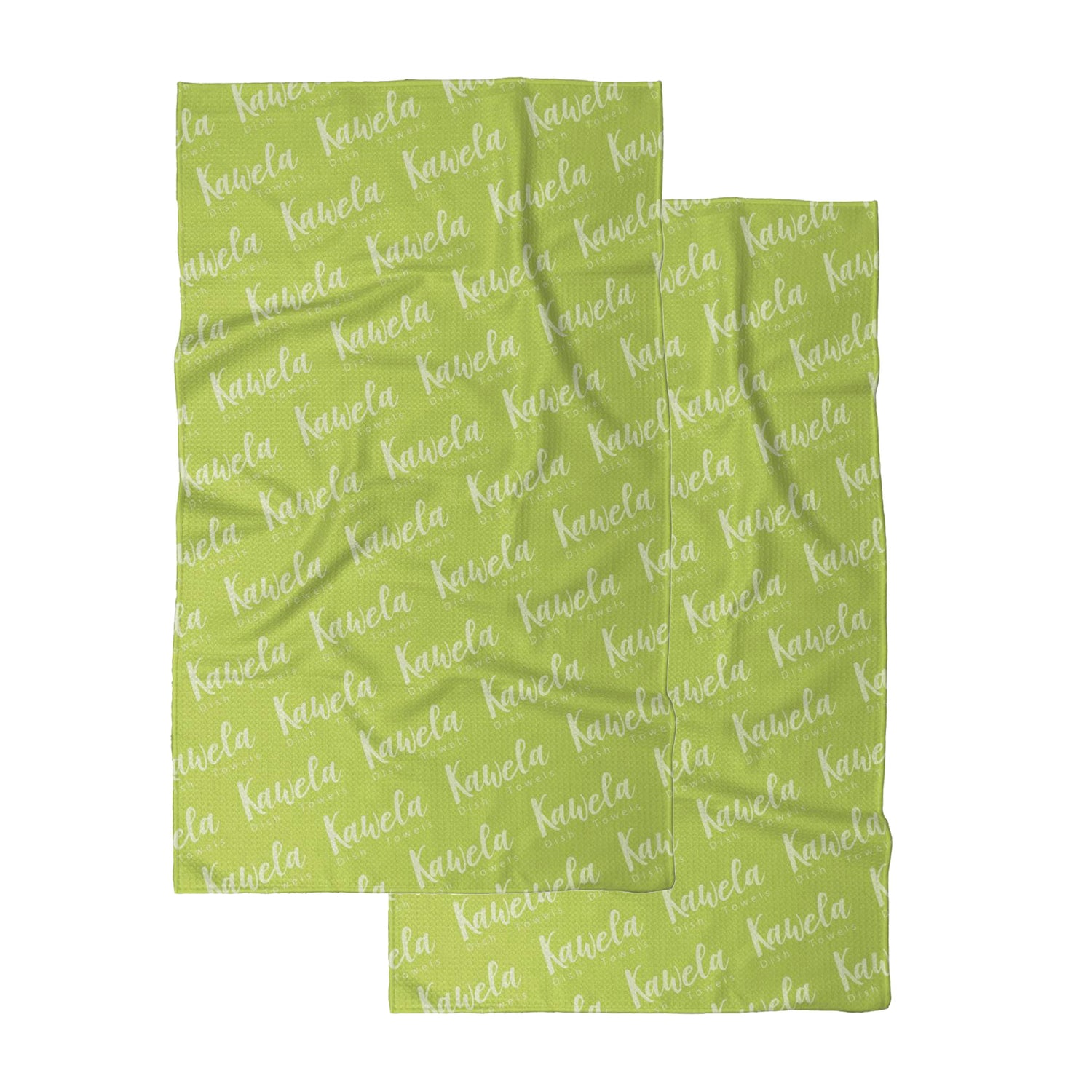 Linges à vaisselle KAWELÄ Sacramento avec motif élégant, vue arrière du linge suspendu pour séchage ou rangement.