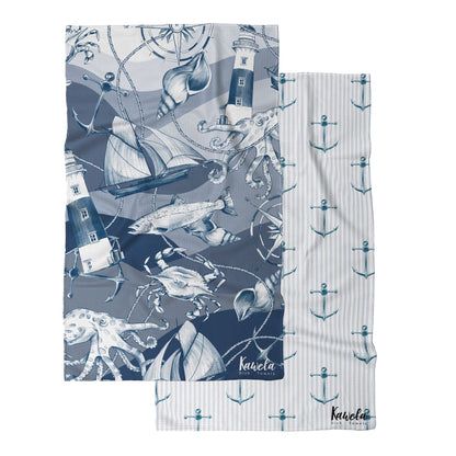 Linges à vaisselle KAWELÄ Bar Harbor, draps en coton absorbants et résistants pour la vaisselle et la cuisine.