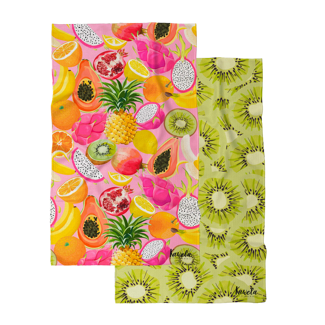Linges à vaisselle SIESTA KEY de la marque KAWELÄ, tissu absorbant et résistant, idéal pour la cuisine.