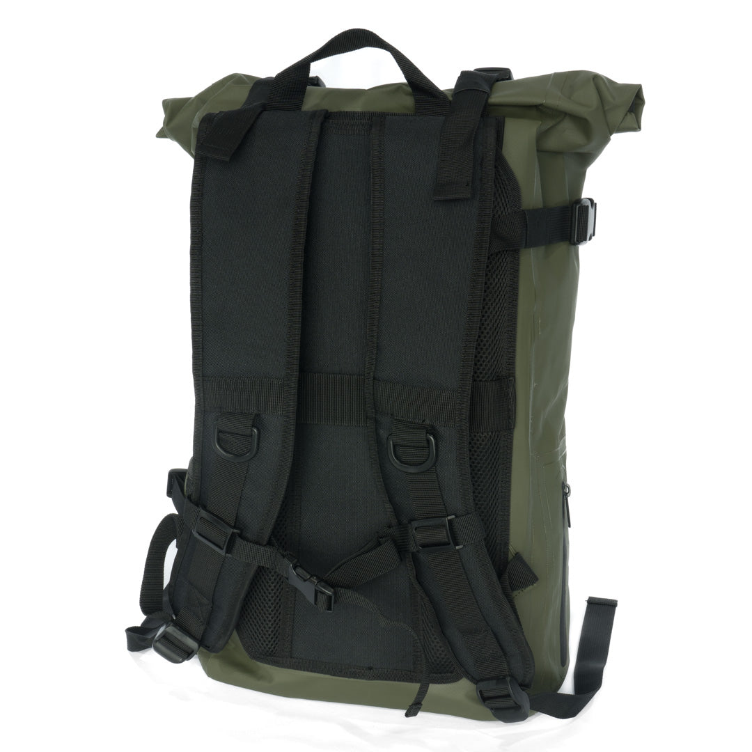 Sac à dos KAWELÄ MESA avec compartiments, en tissu résistant, noir, visible en détail sur l&