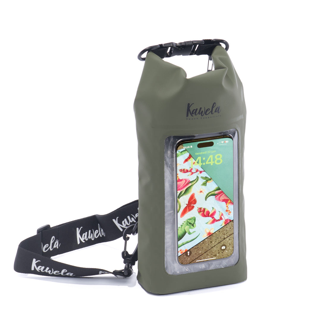 Sac étanche KAWELÄ GOA Luma-LUM07173, sac imperméable pour activités extérieures, en bleu avec fermeture résistante.