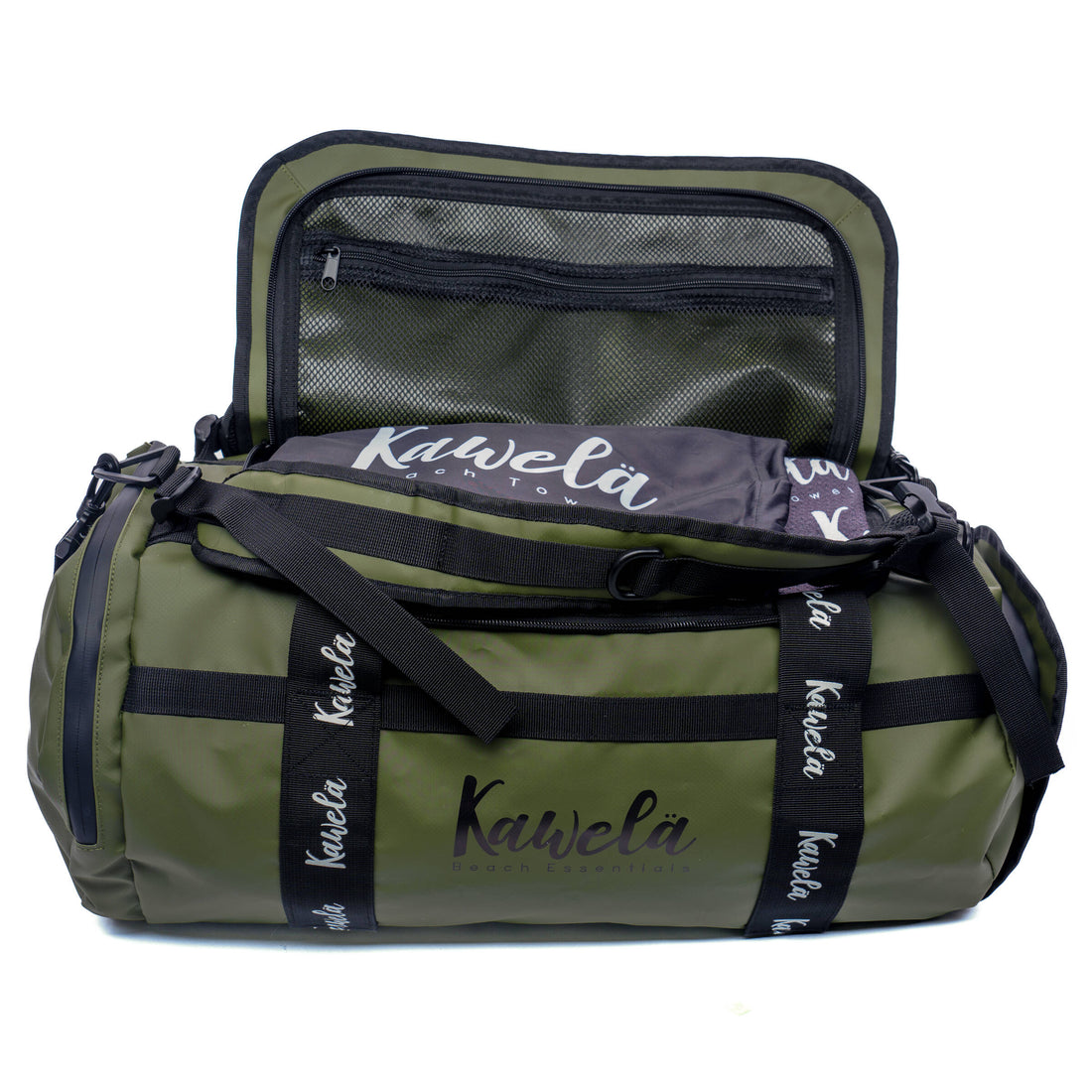 Sac de voyage KAWELÄ REYNOSA avec poignée robuste et espace spacieux, visible sur fond blanc.