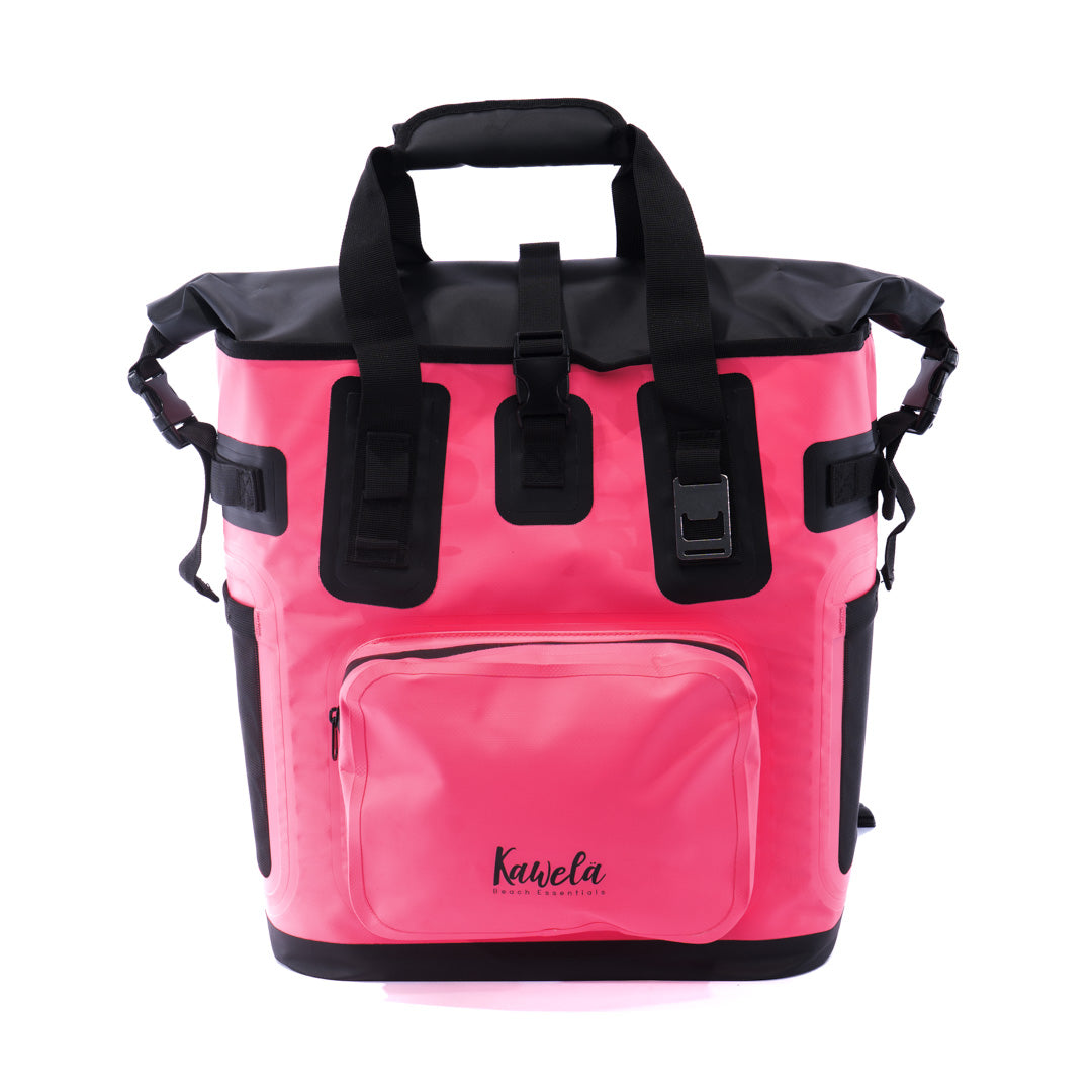 Sac à dos glacière POSITANO KAWELÄ de 25L avec isolation pour boissons et aliments, noir et résistant, prêt pour l&