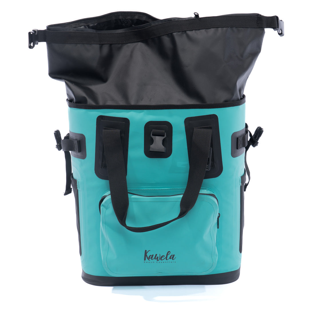 Sac à dos glacière KAWELÄ BORA de 25L avec compartiments pour boissons et aliments, idéal pour excursions et pique-niques.