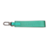 Porte-clés méga de couleur turquoise, assorti à un chapeau bucket KAWELÄ, avec détails en métal et design original.