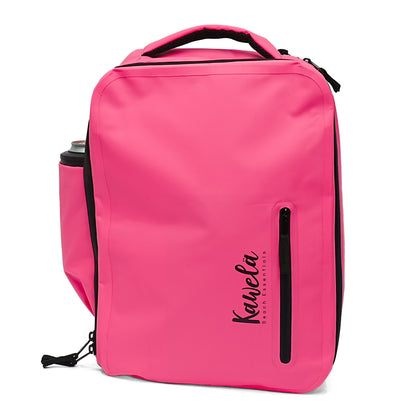 Sac à dos compressible KAWELÄ Positano de 23L, en tissu léger, avec poches zippées et système de compression intégré.