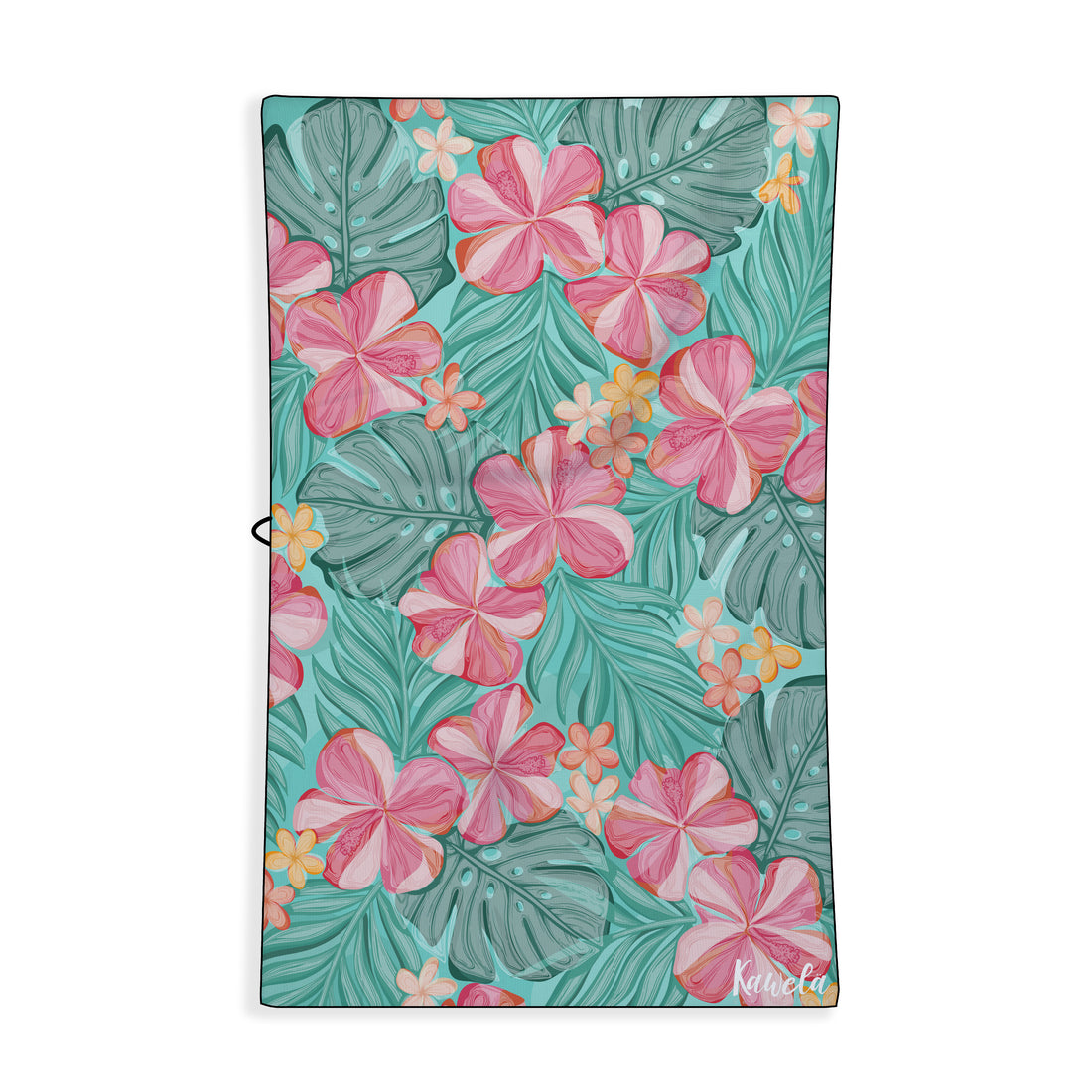 Serviette de plage KAWELÄ Sainte-Luce avec motif coloré, tissu doux et dimensions confortables pour la plage.
