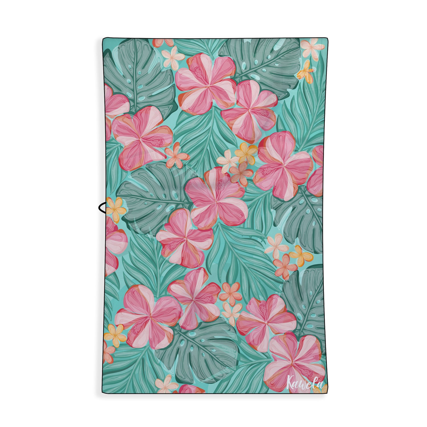 Serviette de plage KAWELÄ Sainte-Luce avec motif coloré, tissu doux et dimensions confortables pour la plage.