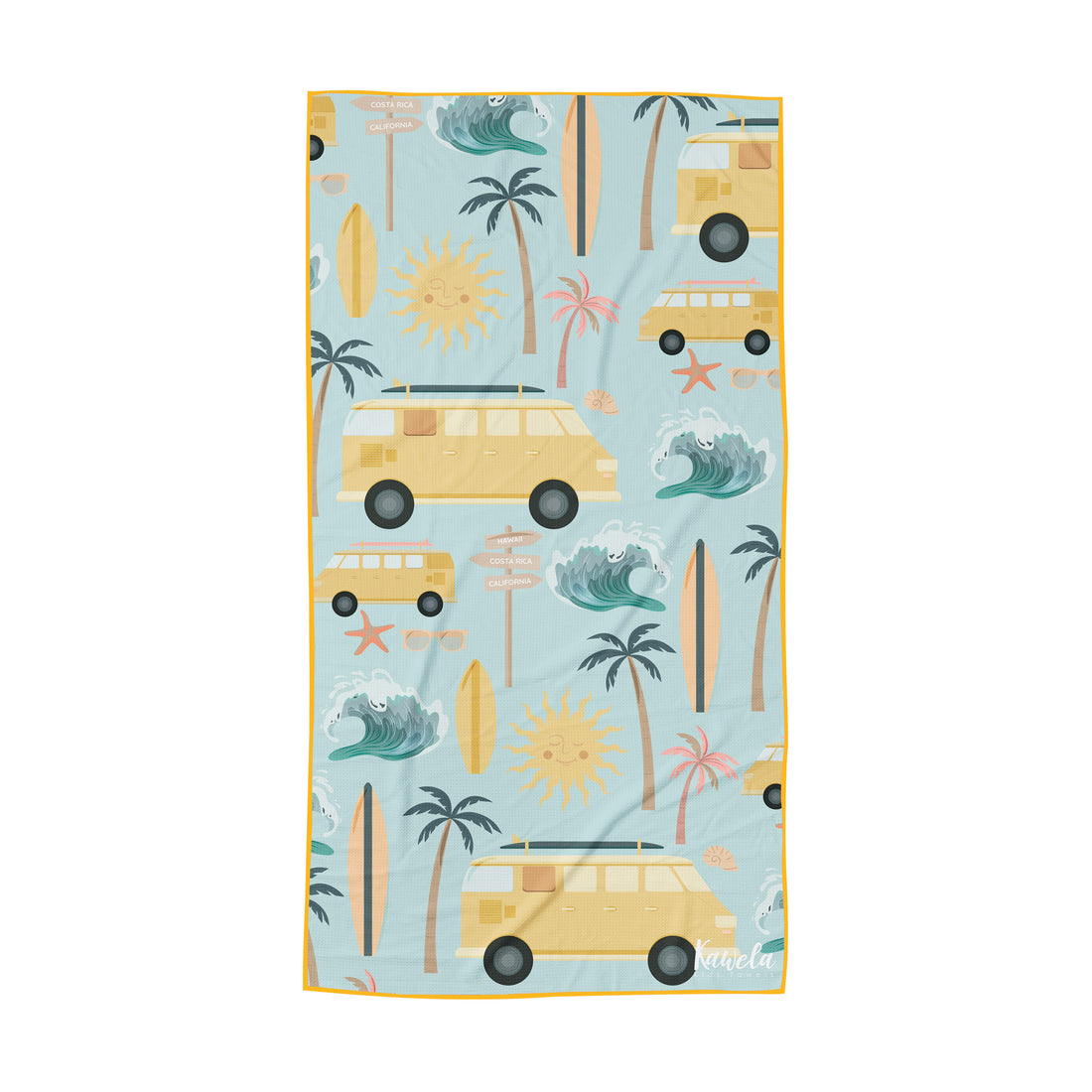 Serviettes pour enfant KAWELÄ Oakland avec motifs colorés, doux et absorbants, parfaites pour la table des petits.