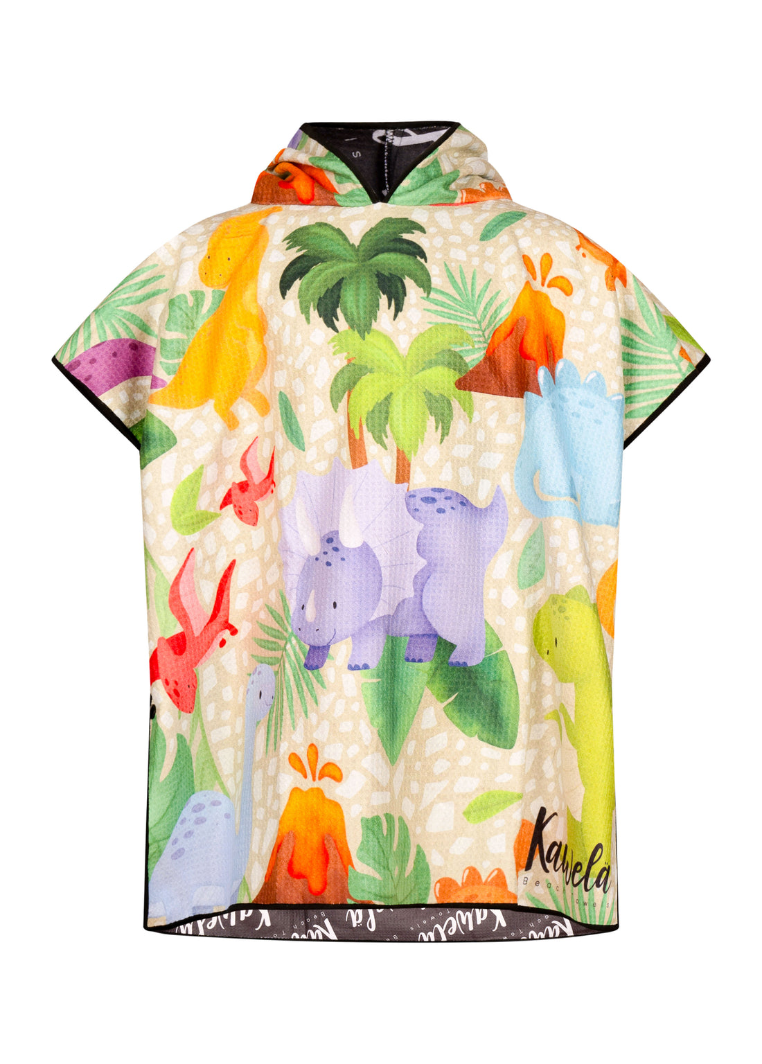 Poncho pour enfants Tortuguero de la marque KAWELÄ, en tissu coloré avec motif de tortue, idéal pour l&