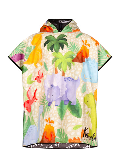 Poncho pour enfants Tortuguero de la marque KAWELÄ, en tissu coloré avec motif de tortue, idéal pour l&