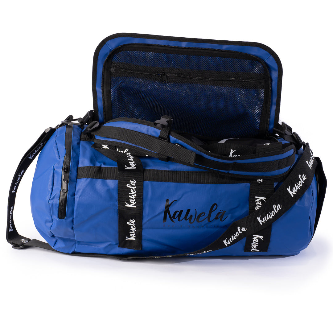 Sac de voyage JODHPUR de la marque KAWELÄ, avec design élégant et pratique, visible avec ses détails en cuir.